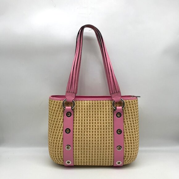 Maxx New York Pink Woven Shoulder Bag - Picture 2 of 11